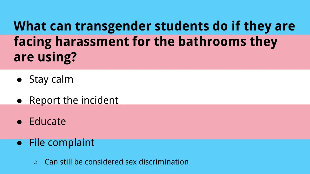 what can transgender students do if they