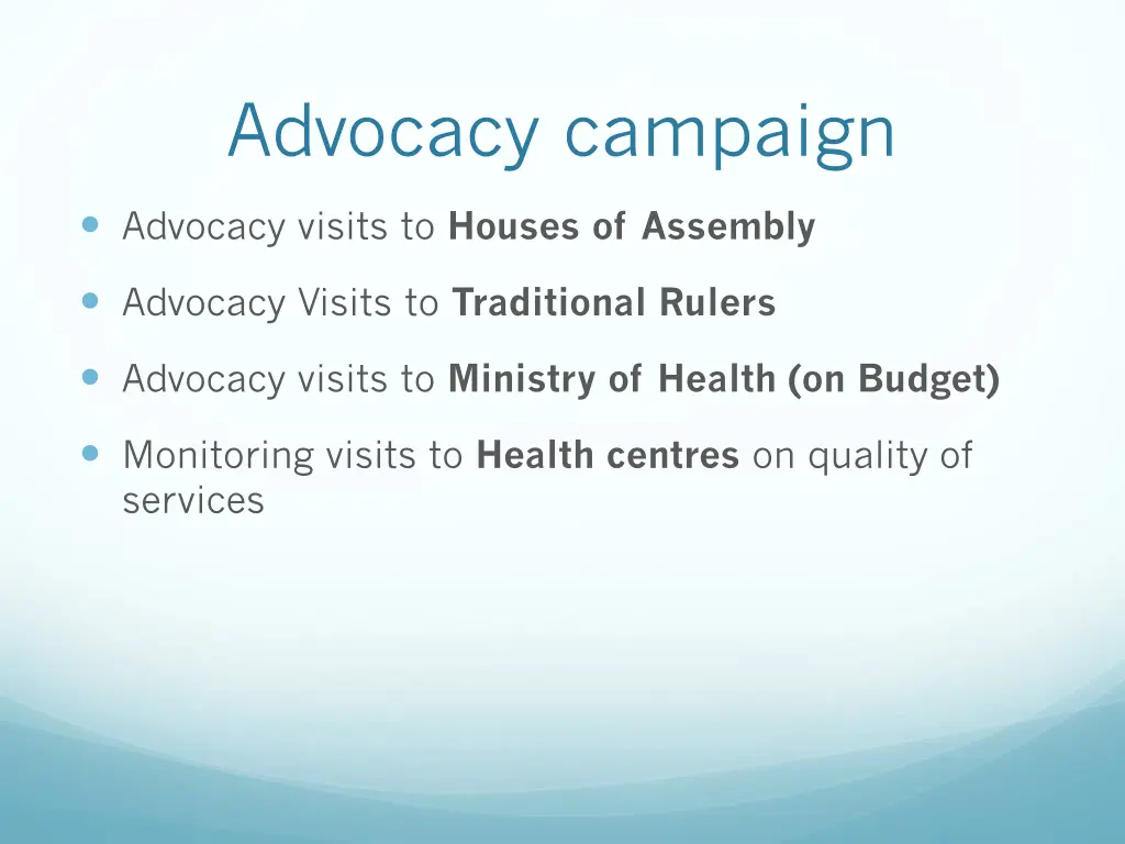 advocacy campaign