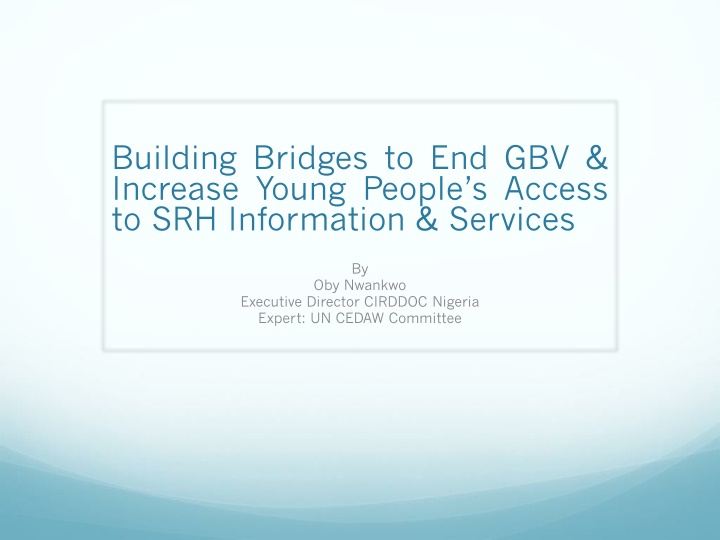 building bridges to end gbv increase young people