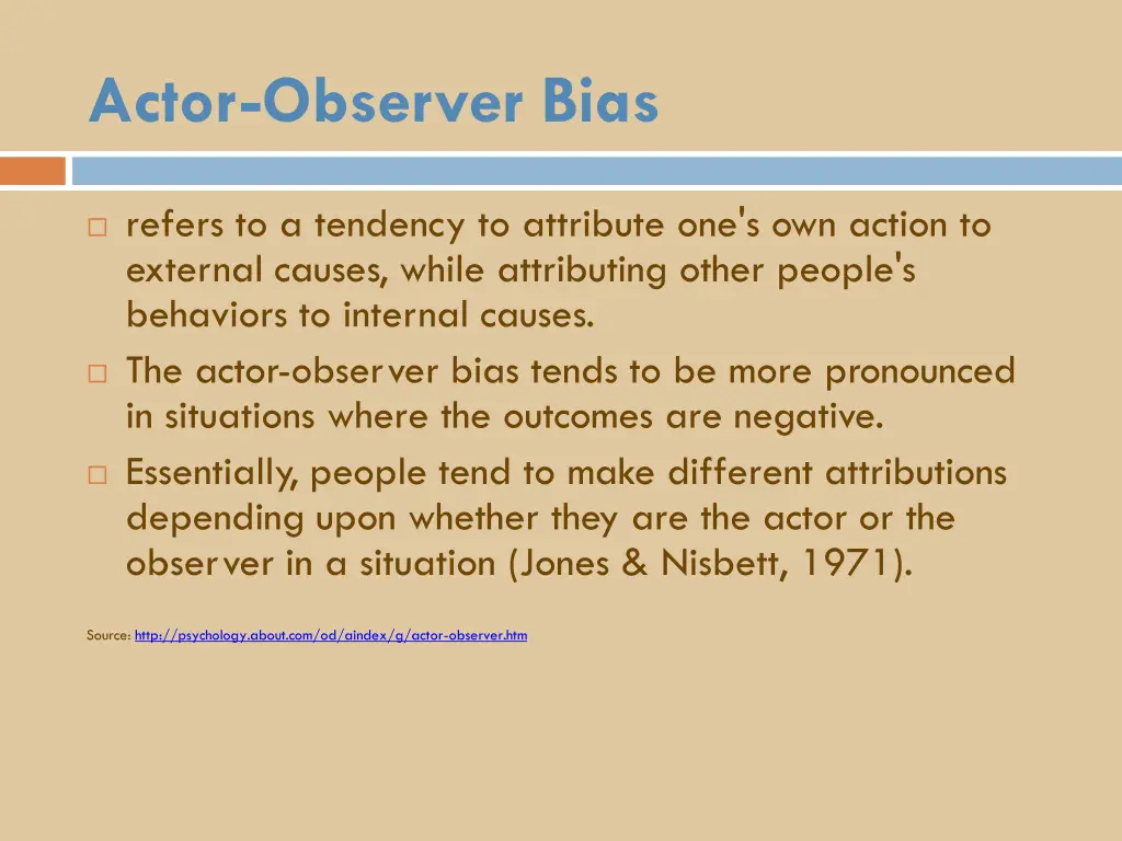 actor observer bias