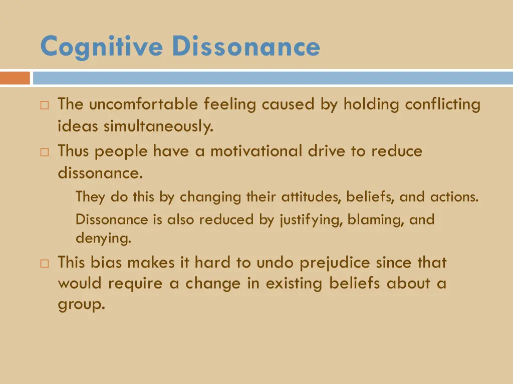 cognitive dissonance