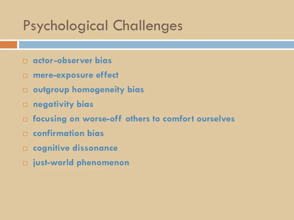 psychological challenges