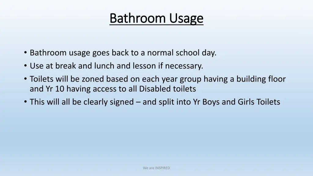 bathroom usage bathroom usage