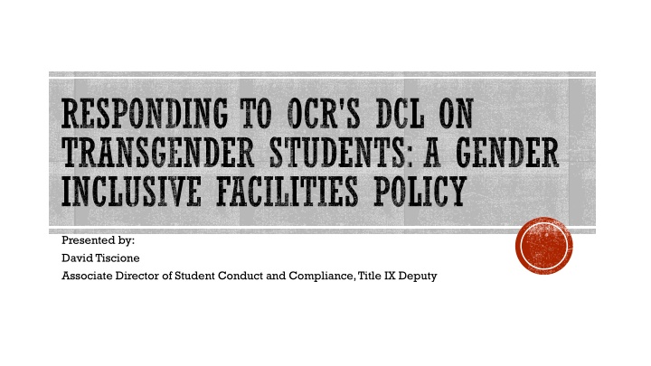 responding to ocr s dcl on transgender students