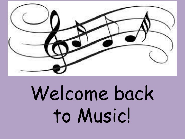 welcome back to music