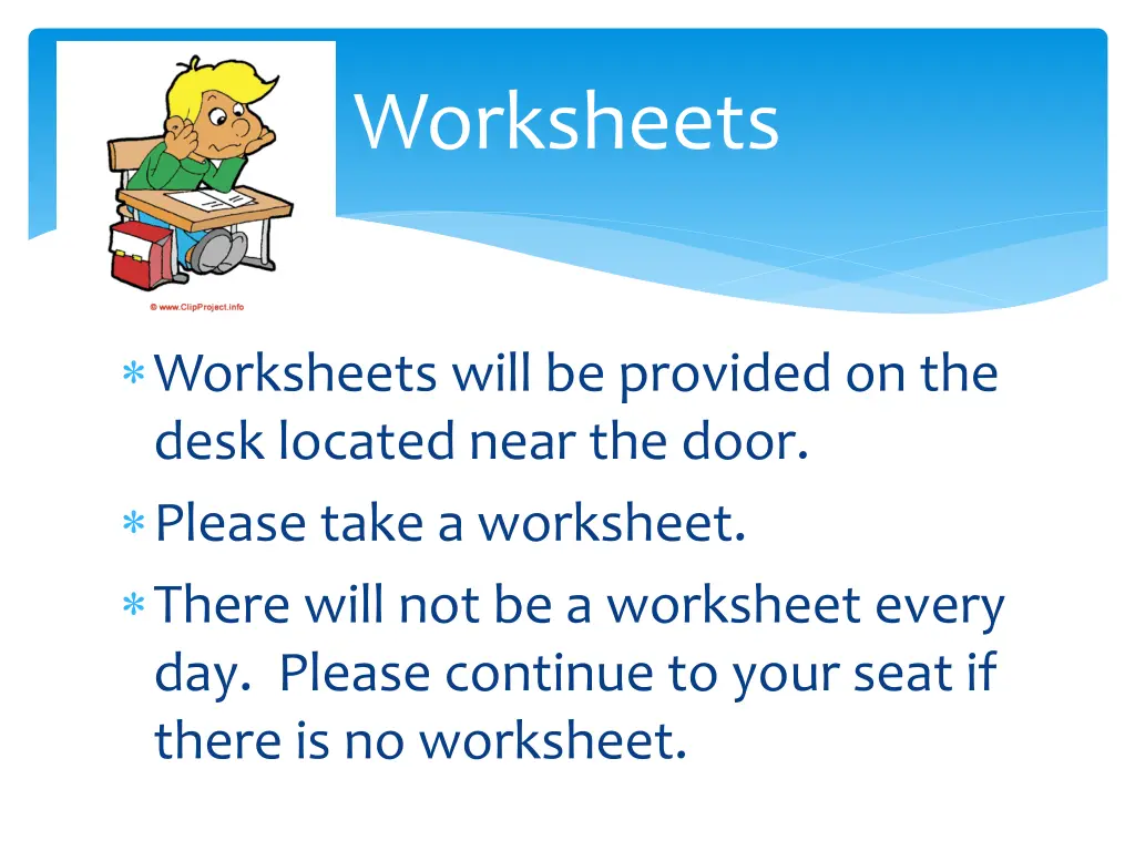 worksheets