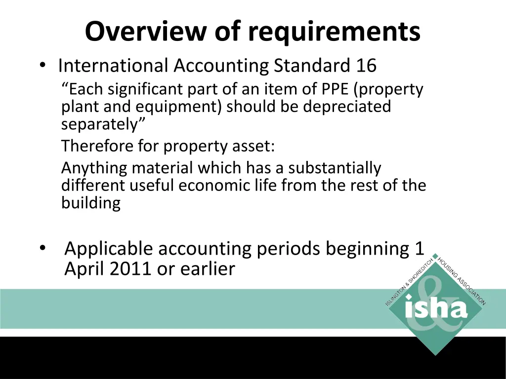 overview of requirements international accounting