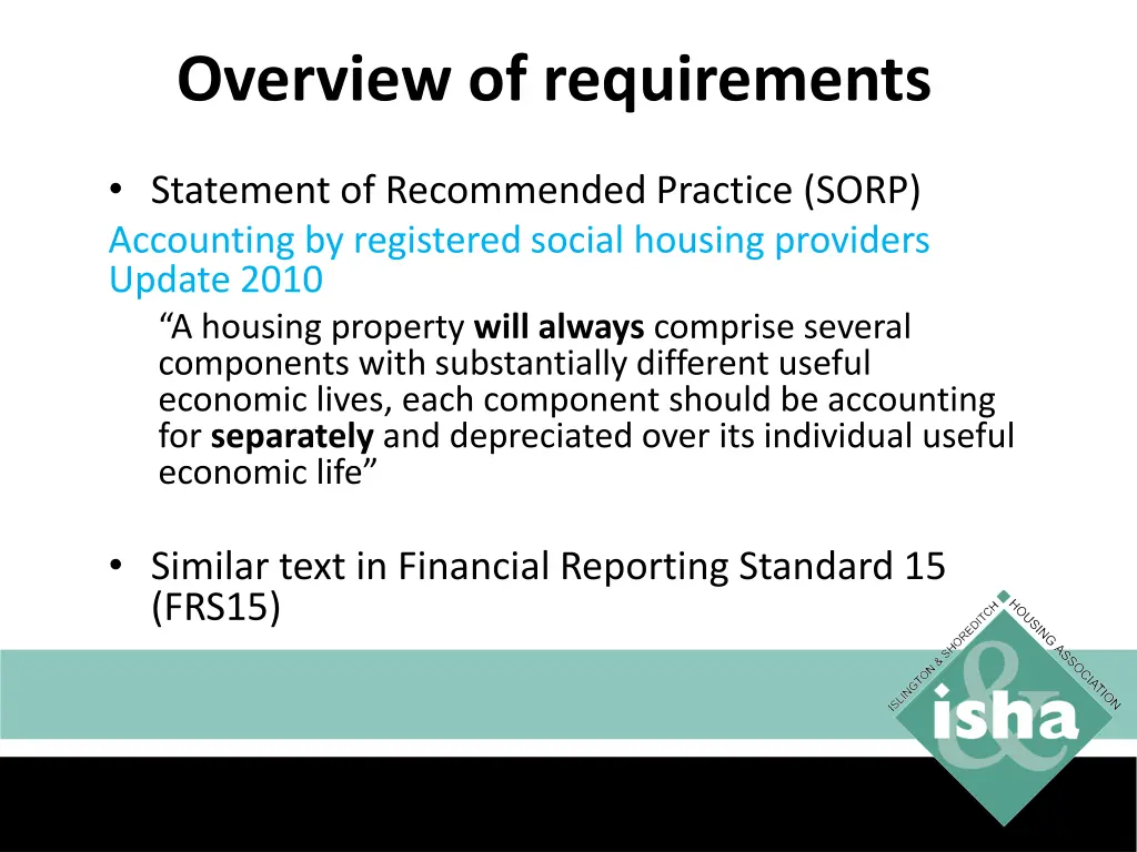 overview of requirements