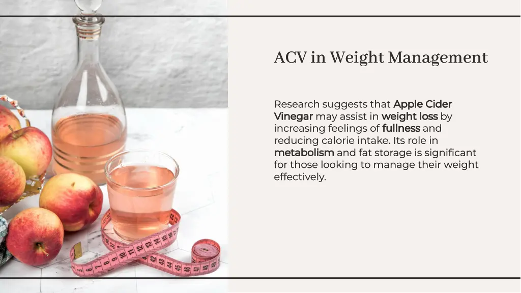 acv in weight management acv in weight management