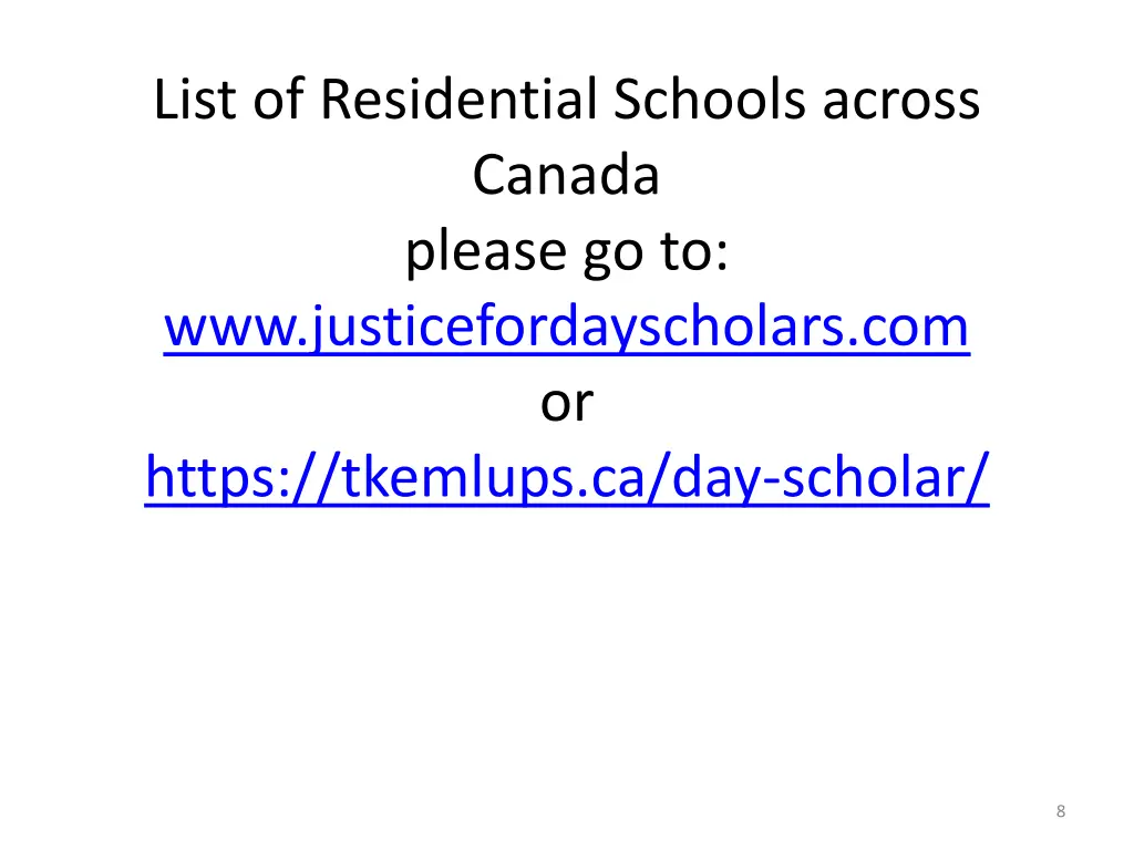 list of residential schools across canada please