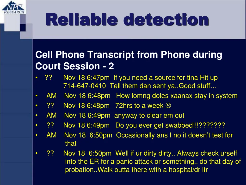 reliable detection reliable detection 2