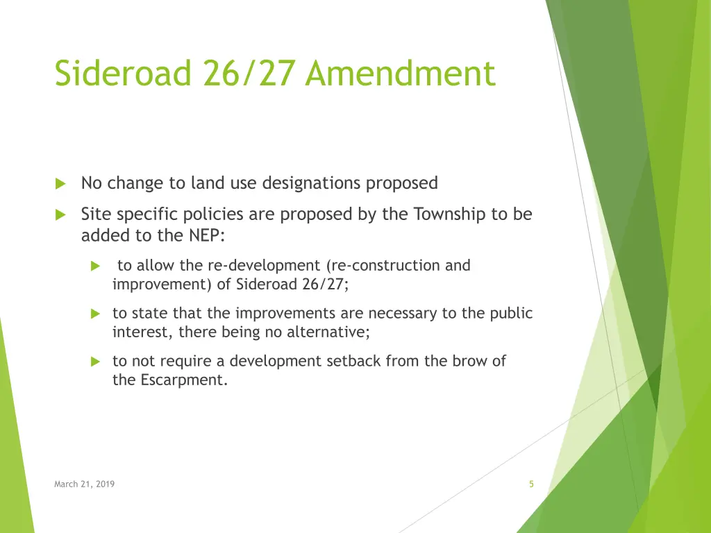 sideroad 26 27 amendment