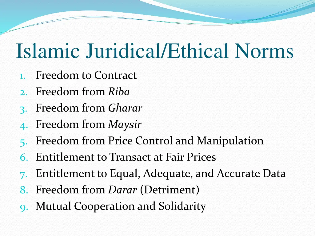 islamic juridical ethical norms