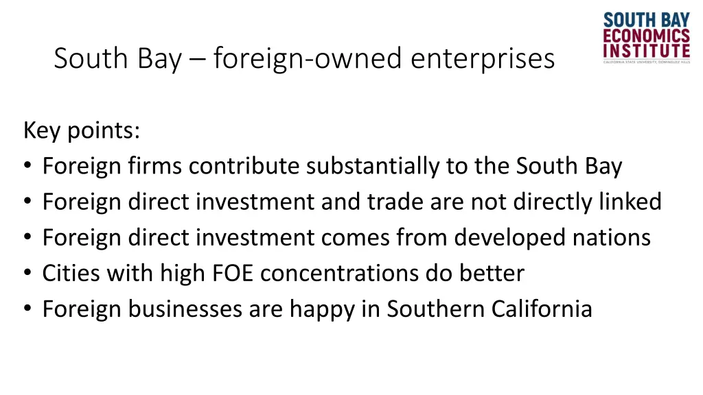 south bay foreign owned enterprises