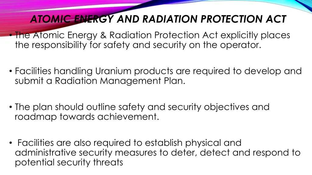 atomic energy and radiation protection