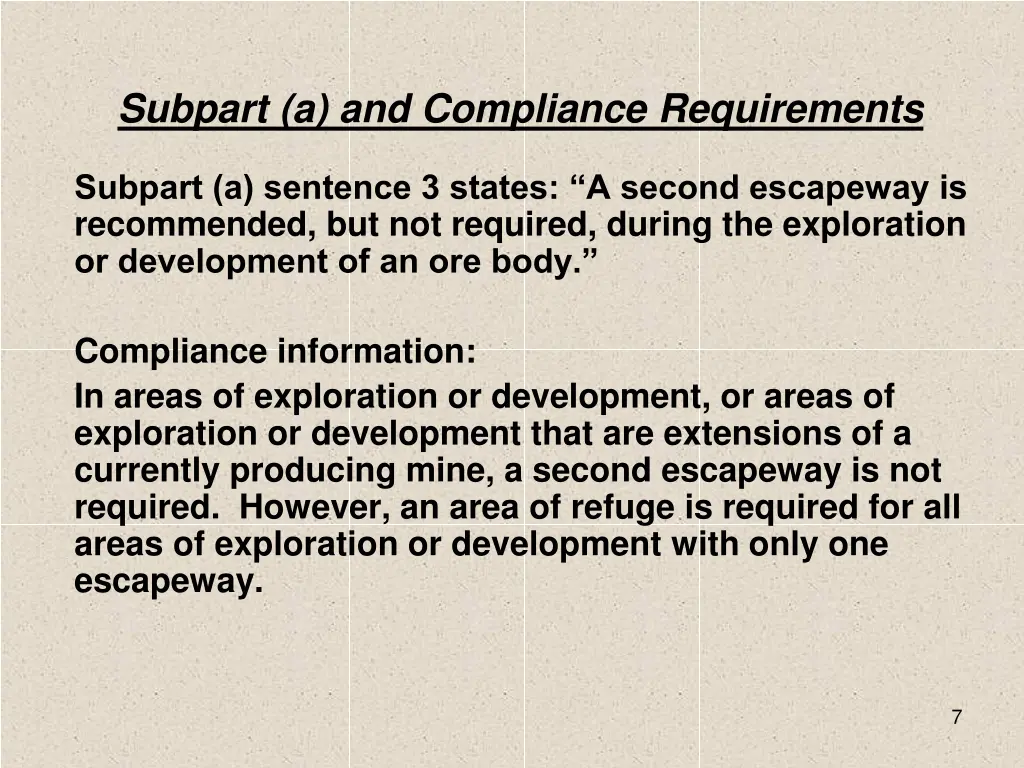 subpart a and compliance requirements 2