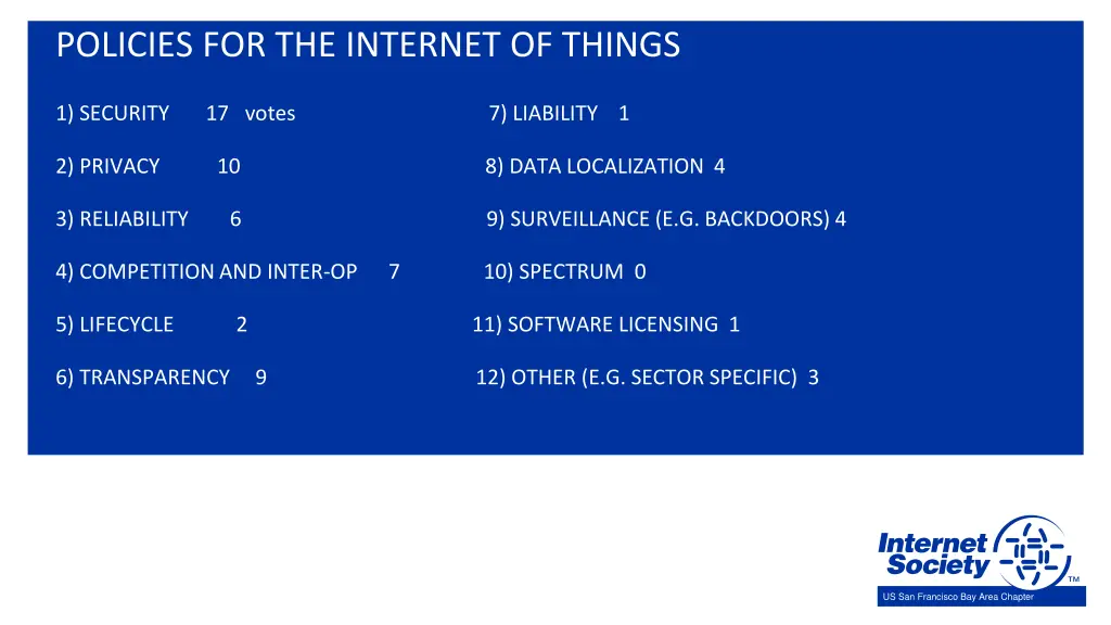 policies for the internet of things