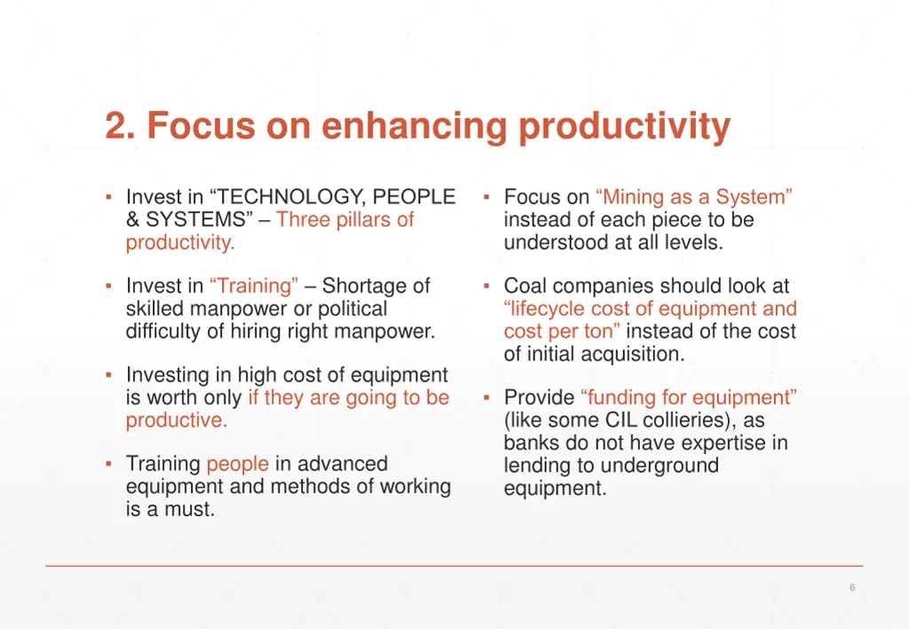 2 focus on enhancing productivity 2