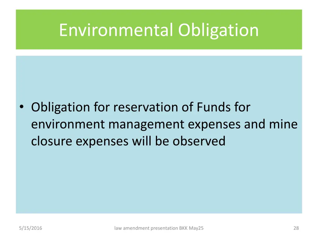 environmental obligation 1