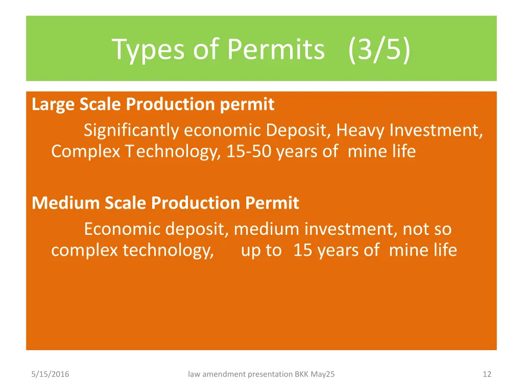 types of permits 3 5