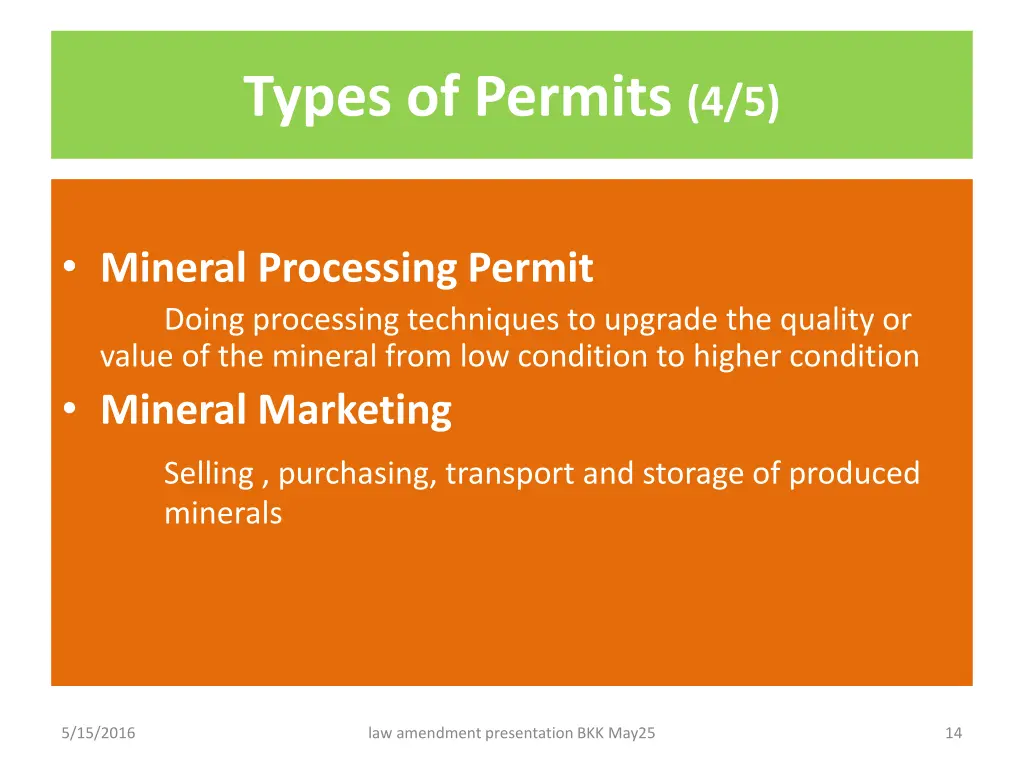 types of permits 4 5 1