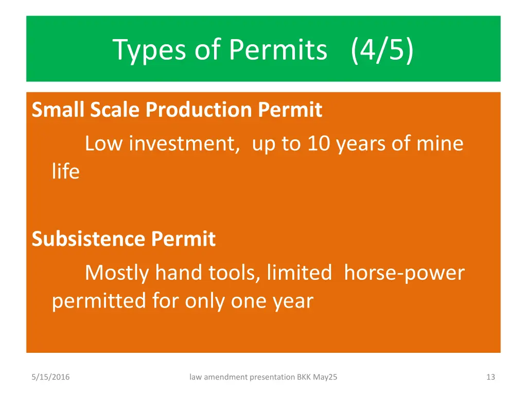 types of permits 4 5