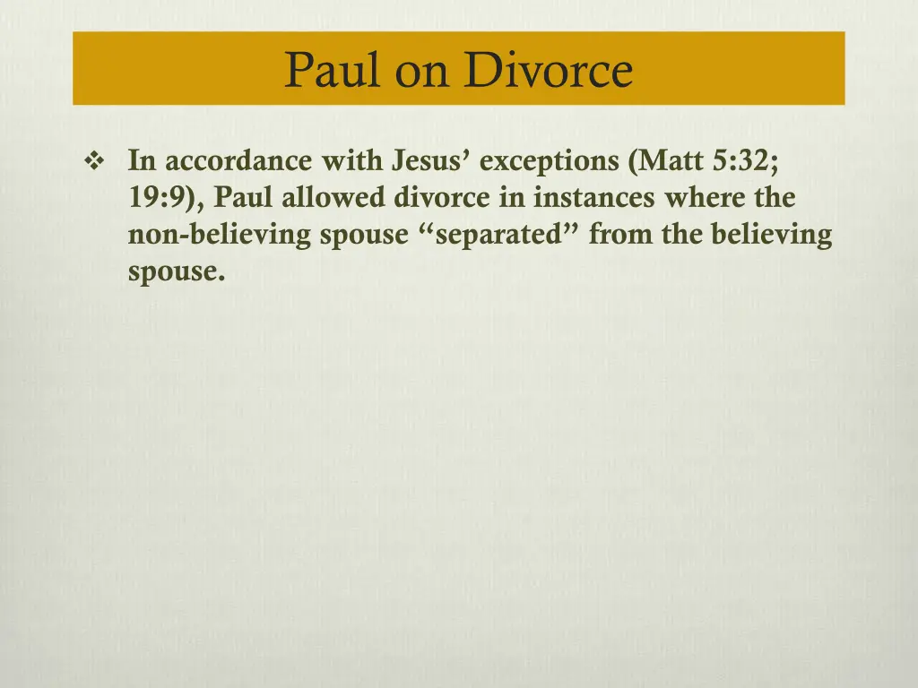 paul on divorce