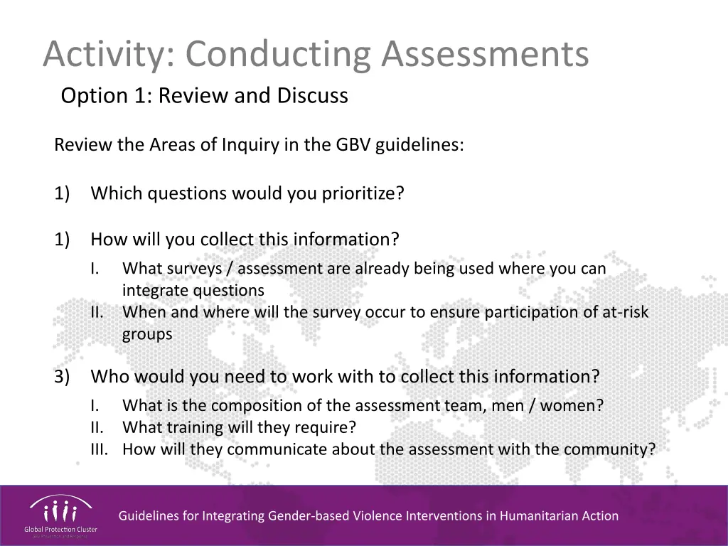 activity conducting assessments option 1 review