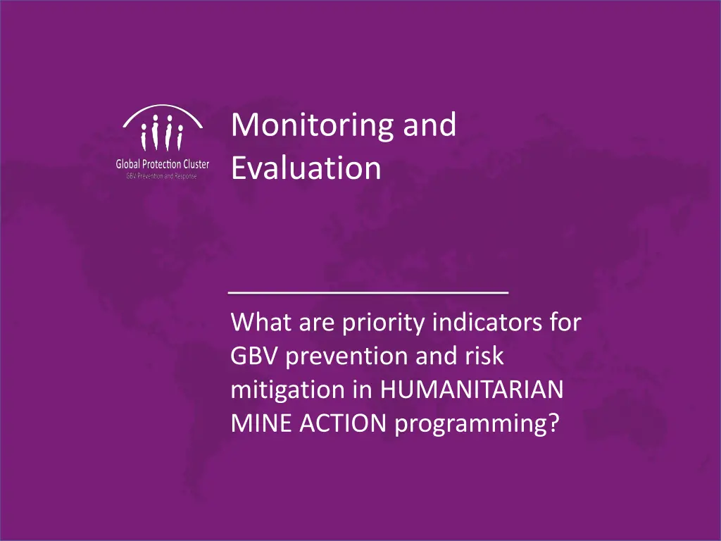 monitoring and evaluation