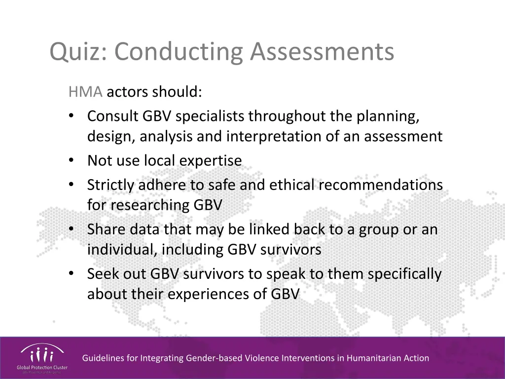 quiz conducting assessments