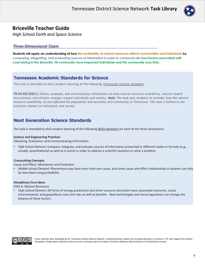 tennessee district science network task library