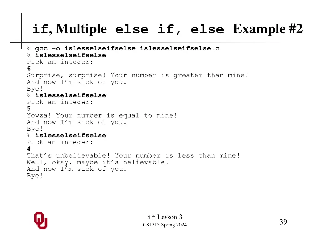 if multiple else if else example 2