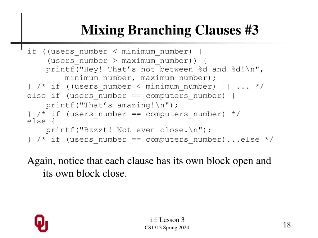 mixing branching clauses 3