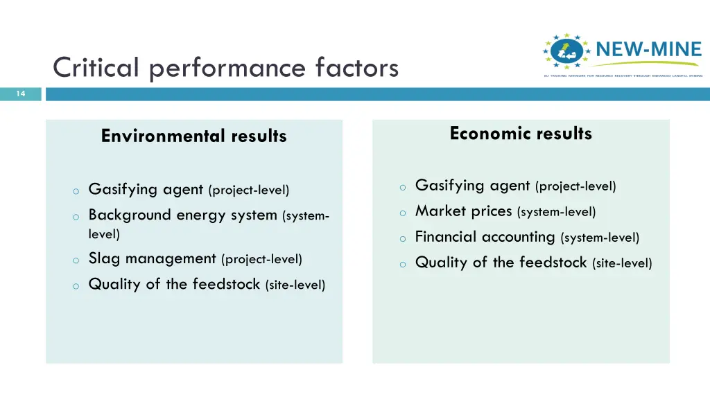 critical performance factors