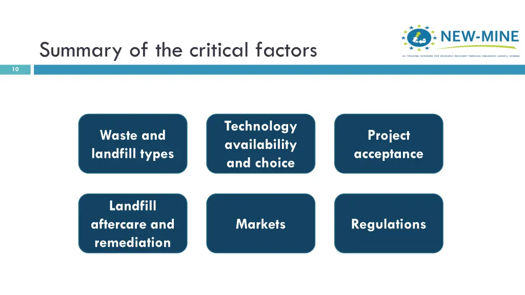 summary of the critical factors