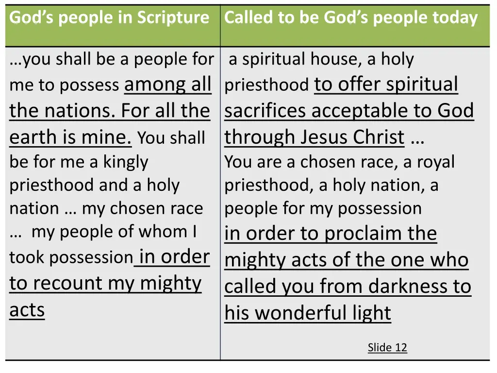 god s people in scripture called