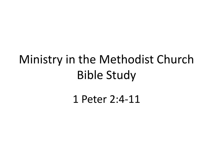 ministry in the methodist church bible study