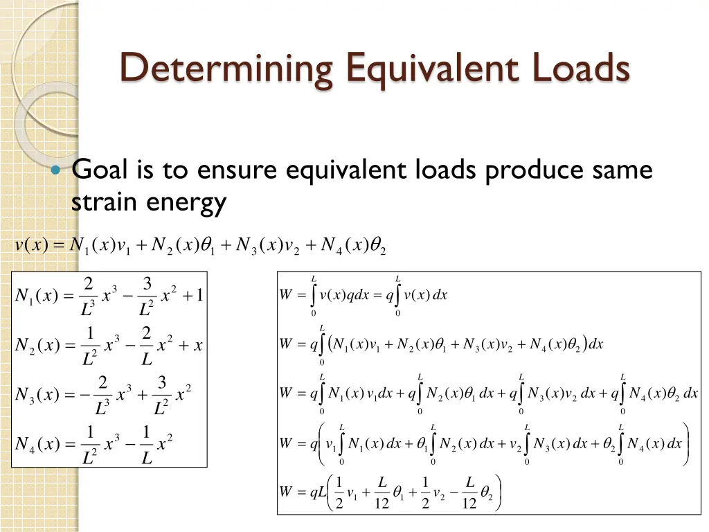 determining equivalent loads