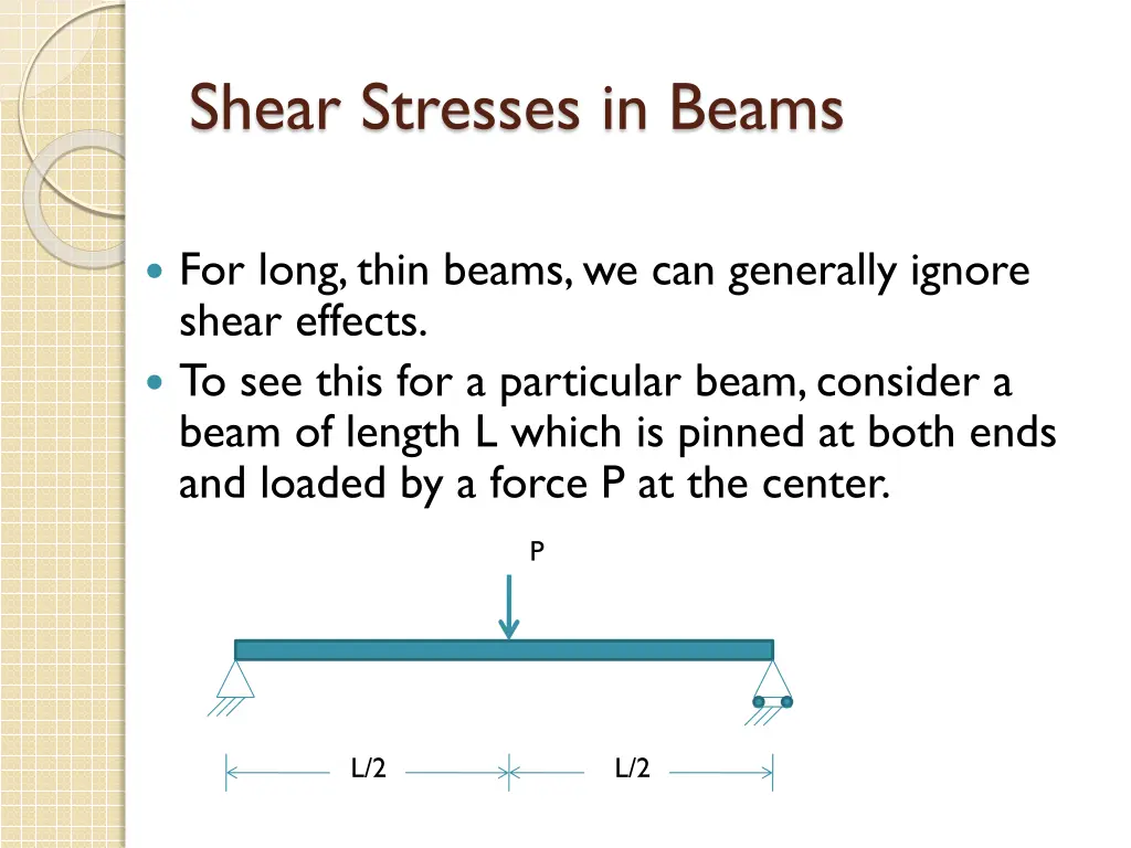 shear stresses in beams