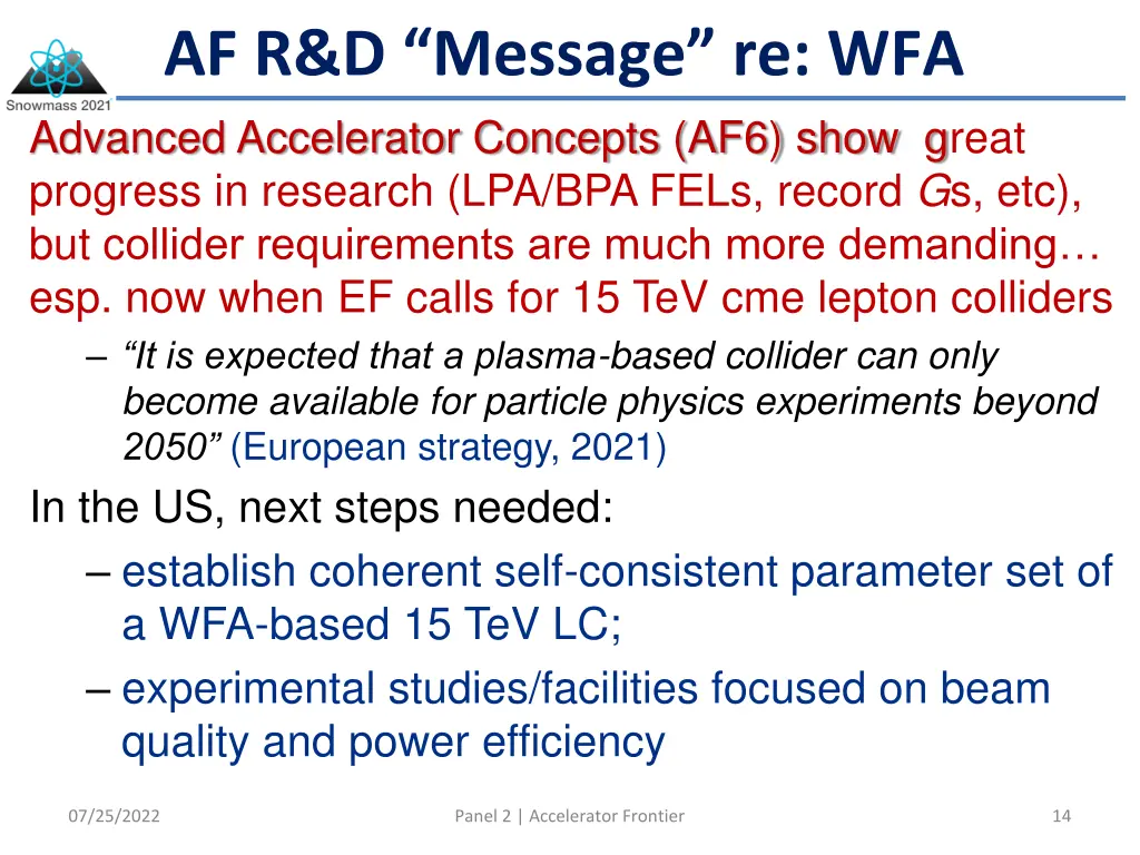 af r d message re wfa