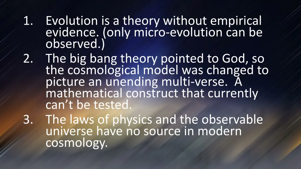 1 evolution is a theory without empirical