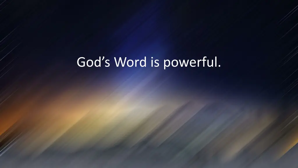 god s word is powerful