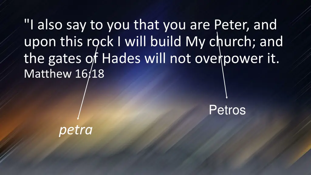 i also say to you that you are peter and upon