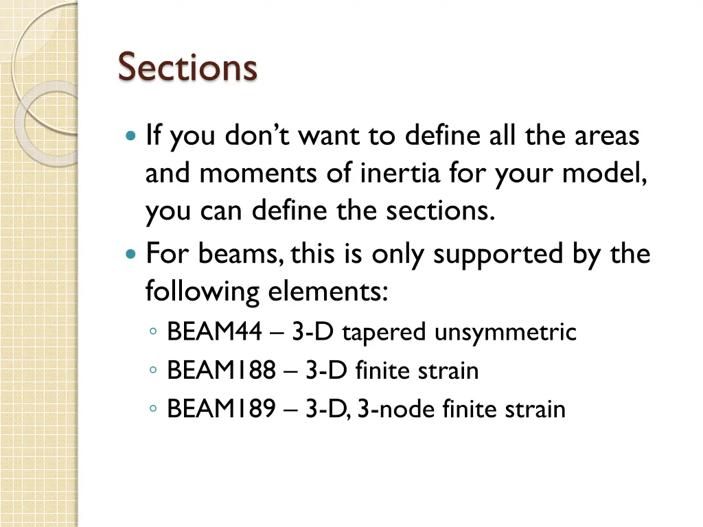 sections