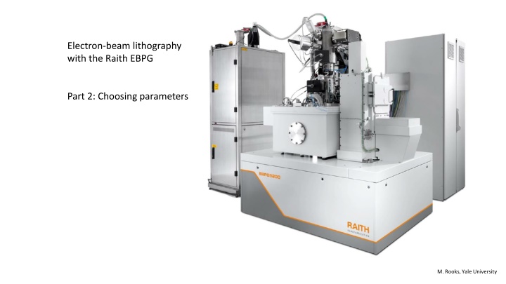 electron beam lithography with the raith ebpg