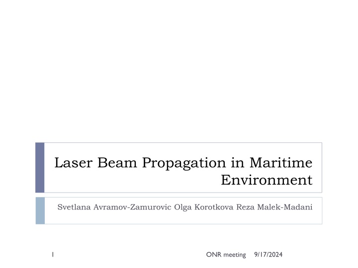 laser beam propagation in maritime