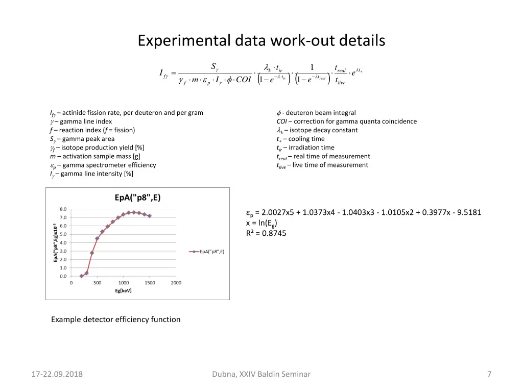 experimental data work out details 1