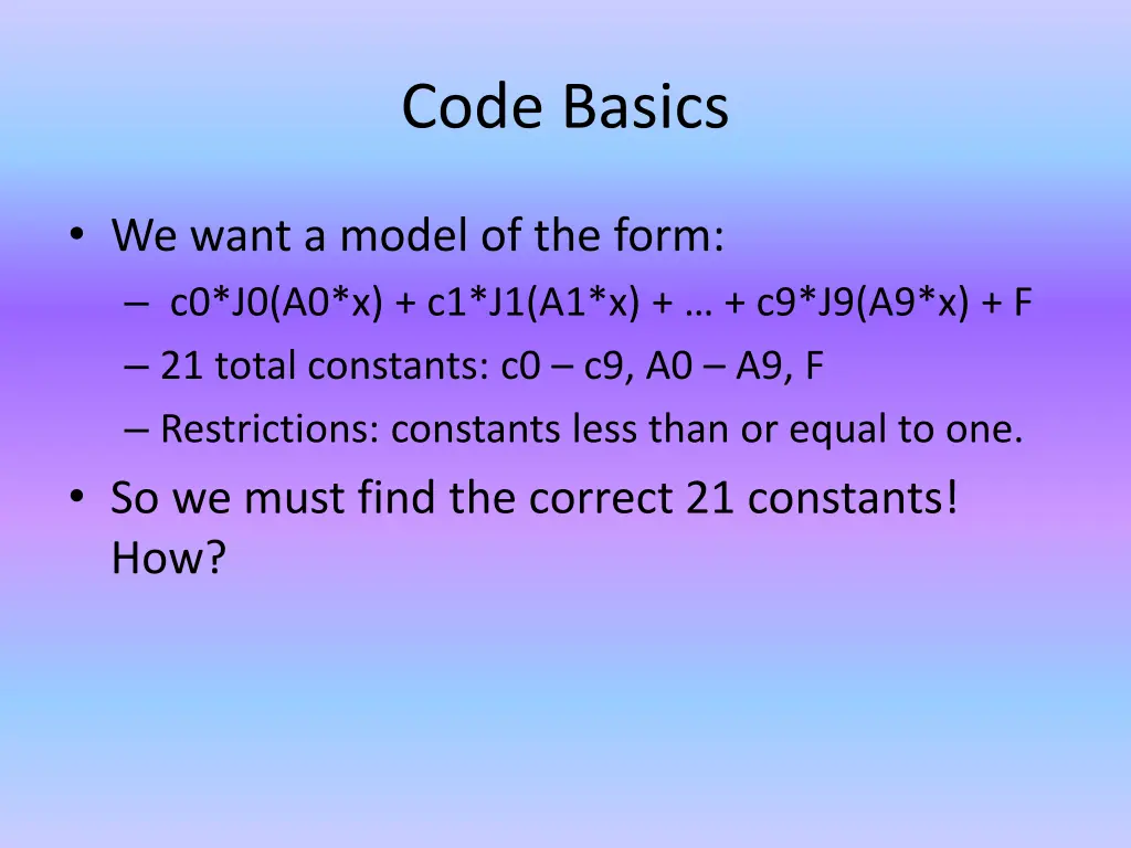 code basics