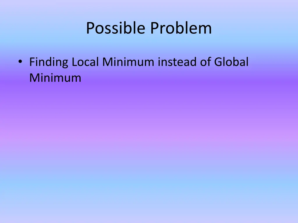 possible problem