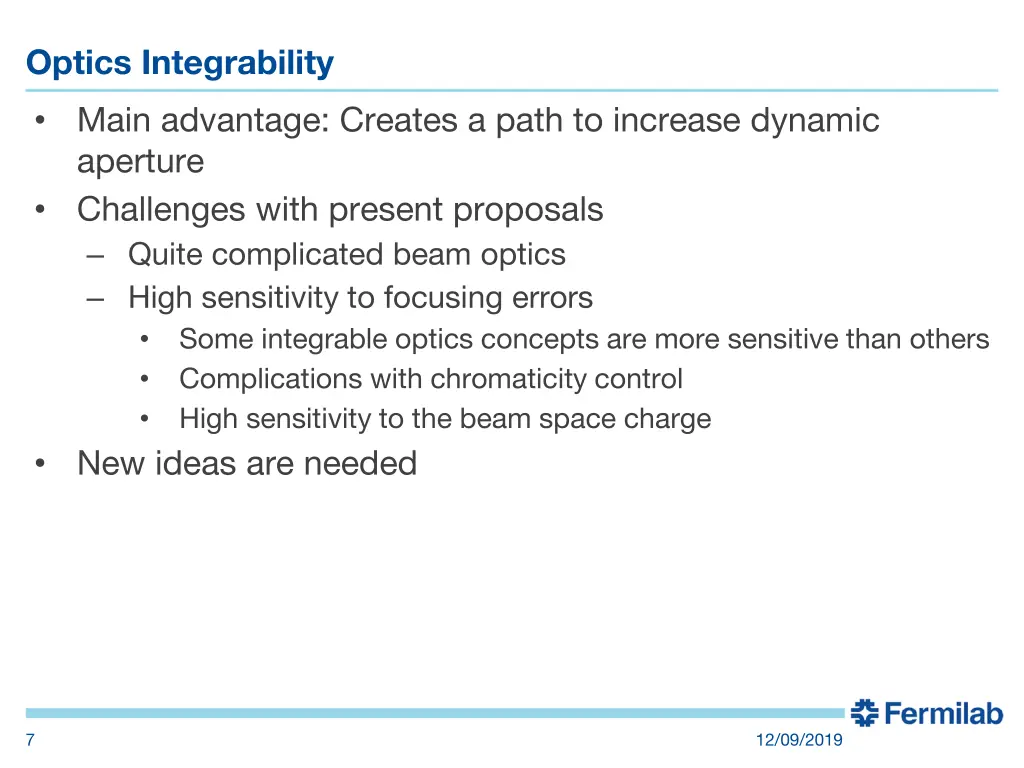 optics integrability main advantage creates